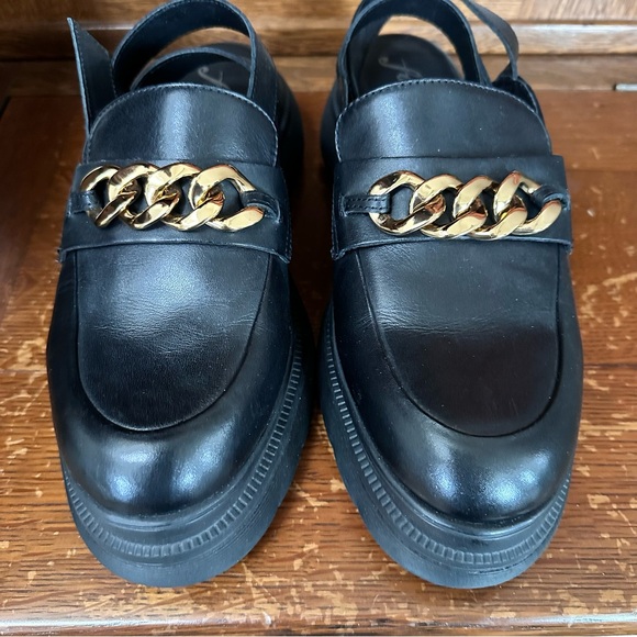 Free People Mila Chain Black Loafers - Picture 6 of 9